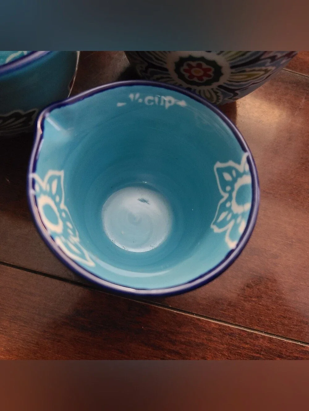 The Pioneer Woman Ceramic Nesting Floral Measuring Cups 4pc Pour Spout Set